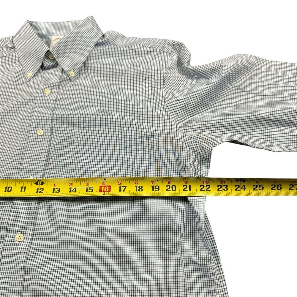 Brooks Brothers Regent Button Down 16 1/2-2/3 L/S Multi Color Blue Gingham - Picture 6 of 6
